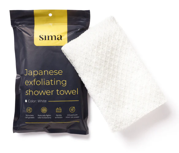 Sima Hexagon Exfoliating Antibacterial Shower Towel - Image 7